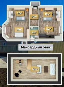 Дом 120м², 2-этажный, участок 3 сот.  