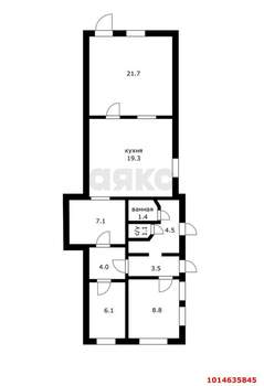 Дом 85м², 1-этажный, участок 2 сот.  
