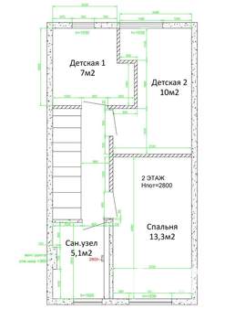 Таунхаус 84м&sup2;, 2-этажный, участок 1 сот.  