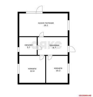 Дом 59м&sup2;, 1-этажный, участок 6 сот.  