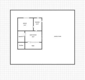 Дом 60м&sup2;, 1-этажный, участок 6 сот.  