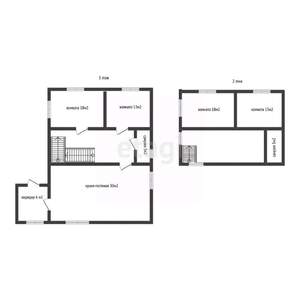 Дом 146м&sup2;, 2-этажный, участок 5 сот.  