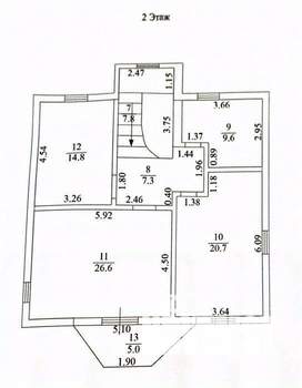 Дом 180м², 2-этажный, участок 6 сот.  