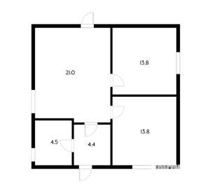 Дом 65м², 1-этажный, участок 4 сот.  