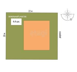 Дом 125м², 2-этажный, участок 4 сот.  