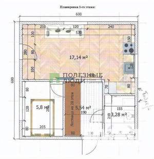 Дом 32м², 1-этажный, участок 7 сот.  