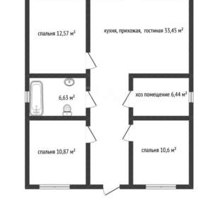 Дом 130м², 1-этажный, участок 3 сот.  