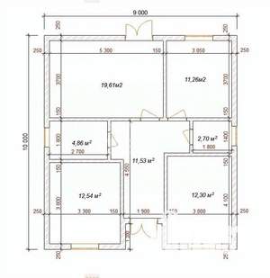 Дом 75м&sup2;, 1-этажный, участок 4 сот.  