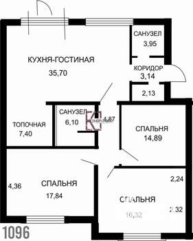 Дом 112м², 1-этажный, участок 6 сот.  