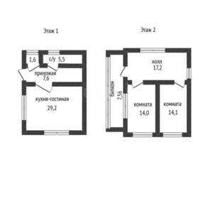 Дом 152м², 2-этажный, участок 9 сот.  