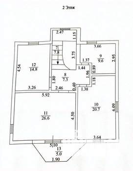 Дом 180м², 2-этажный, участок 6 сот.  