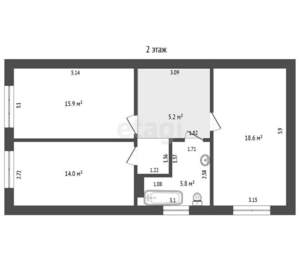 Дом 129м&sup2;, 2-этажный, участок 3 сот.  