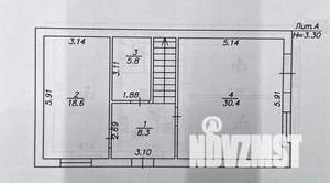 Дом 129м², 2-этажный, участок 3 сот.  
