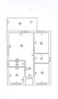 Дом 90м&sup2;, 1-этажный, участок 4 сот.  