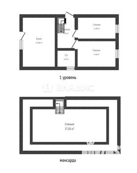 Дом 99м&sup2;, 2-этажный, участок 3 сот.  