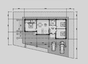 Дом 100м&sup2;, 1-этажный, участок 4 сот.  