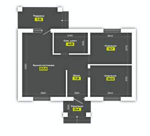 Дом 65м&sup2;, 1-этажный, участок 5 сот.  