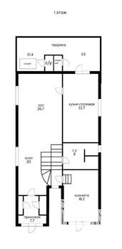 Коттедж 306м&sup2;, 2-этажный, участок 4 сот.  