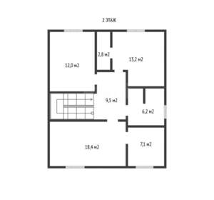 Дом 183м², 2-этажный, участок 9 сот.  