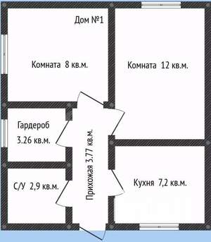 Дом 85м², 1-этажный, участок 2 сот.  