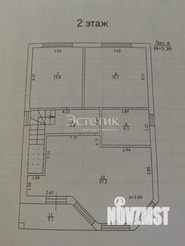 Коттедж 137м², 2-этажный, участок 3 сот.  
