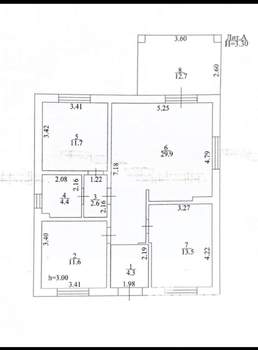 Дом 80м², 1-этажный, участок 6 сот.  
