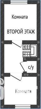 Таунхаус 64м², 2-этажный, участок 1 сот.  