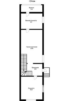 Дом 130м², 2-этажный, участок 3 сот.  