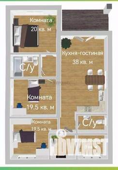 Дом 90м², 1-этажный, участок 4 сот.  