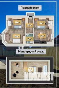 Дом 120м², 2-этажный, участок 3 сот.  