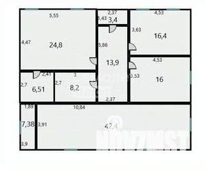 Дом 140м², 1-этажный, участок 7 сот.  