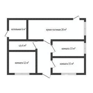 Дом 90м&sup2;, 1-этажный, участок 4 сот.  