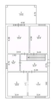 Дом 121м², 1-этажный, участок 4 сот.  