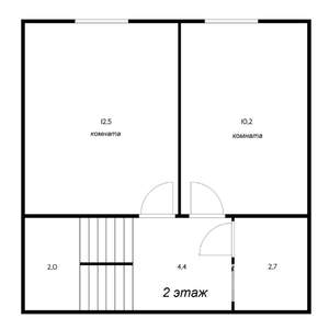 Дом 70м&sup2;, 2-этажный, участок 4 сот.  