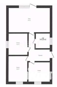 Дом 80м&sup2;, 1-этажный, участок 400 сот.  