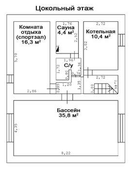 Дом 281м², 3-этажный, участок 5 сот.  