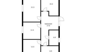 Дом 91м², 1-этажный, участок 4 сот.  