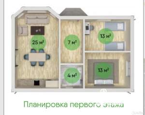 Дом 101м², 2-этажный, участок 3 сот.  