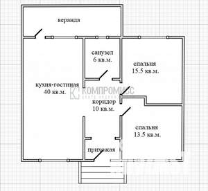 Дом 85м², 1-этажный, участок 3 сот.  