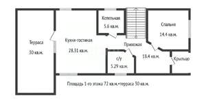 Дом 151м², 2-этажный, участок 6 сот.  