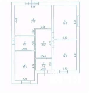 Дом 91м&sup2;, 1-этажный, участок 8 сот.  