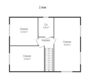 Дом 103м&sup2;, 2-этажный, участок 4 сот.  