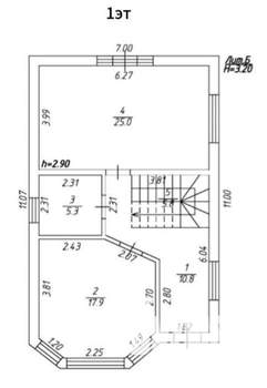 Коттедж 130м², 2-этажный, участок 4 сот.  