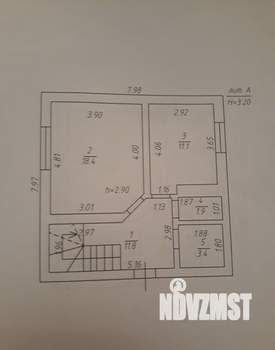 Дом 100м&sup2;, 2-этажный, участок 6 сот.  