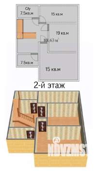 Дом 135м², 2-этажный, участок 4 сот.  