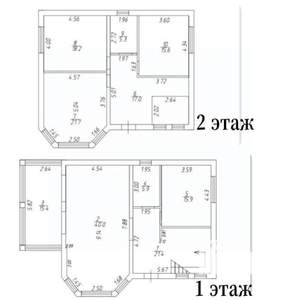 Дом 190м&sup2;, 2-этажный, участок 4 сот.  
