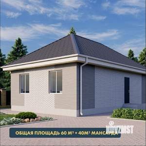 Дом 100м&sup2;, 2-этажный, участок 3 сот.  