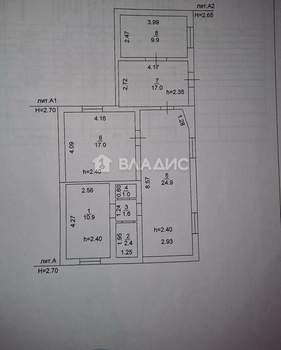 Дом 80м², 1-этажный, участок 6 сот.  