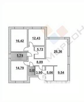 Дом 135м², 1-этажный, участок 6 сот.  