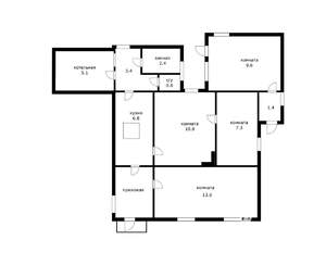 Дом 70м&sup2;, 1-этажный, участок 3 сот.  